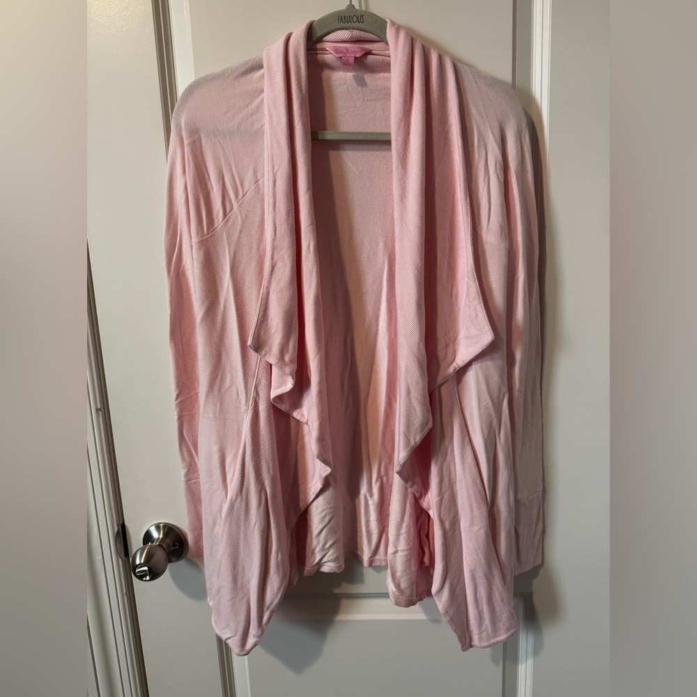 Lilly Pulitzer Size Small Elyssa Open Front Wrap In Light Pink